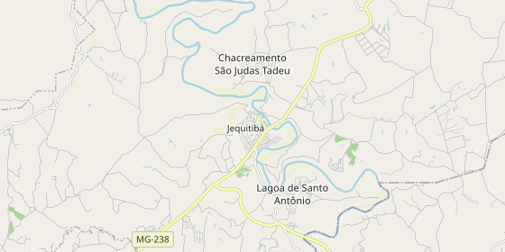 Mapa de Jequitibá (MG)